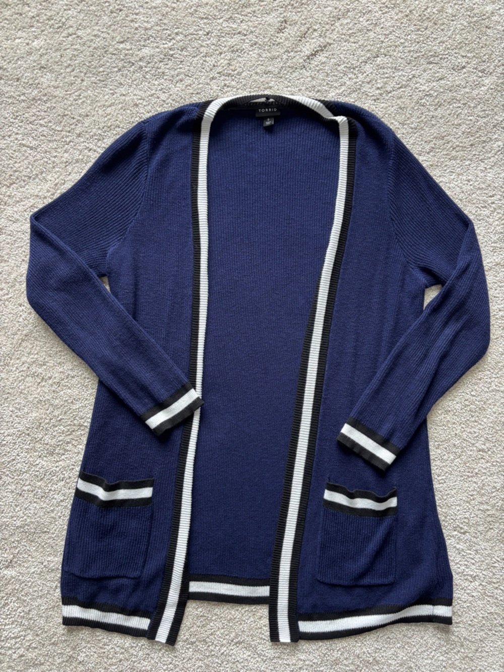 torrid Navy Long Sleeve Cardigan Size 0
